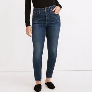 Madewell Curvy High Rise Skinny Jeans Size 27 Dark Wash Stretch Ankle Length EUC